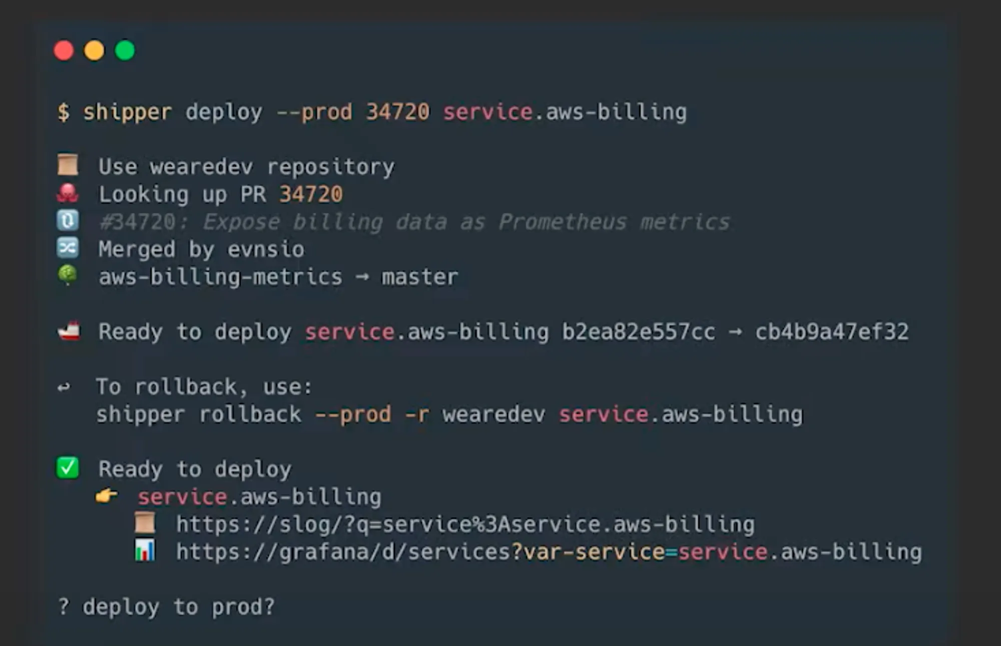Monzo Deployment